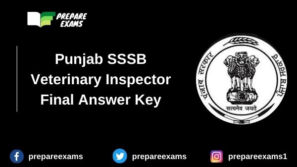 Punjab SSSB Veterinary Inspector Final Answer Key