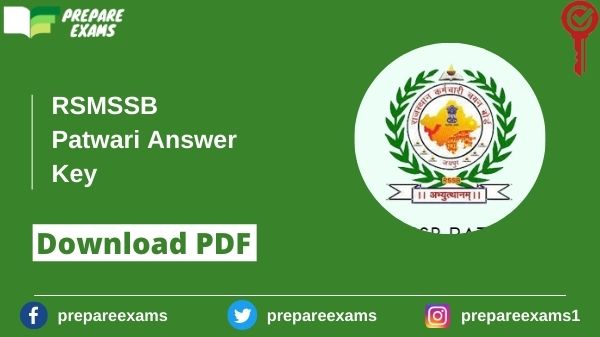 RSMSSB Patwari Answer Key