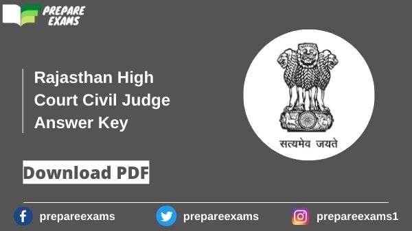 Rajasthan High Court Civil Judge Answer Key
