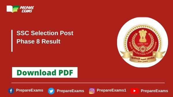 SSC Selection Post Phase 8 Result