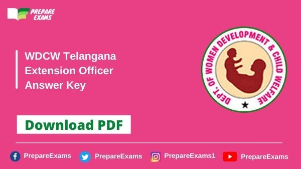 WDCW Telangana Extension Officer Answer Key
