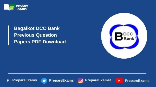 Bagalkot DCC Bank Previous Question Papers PDF Download