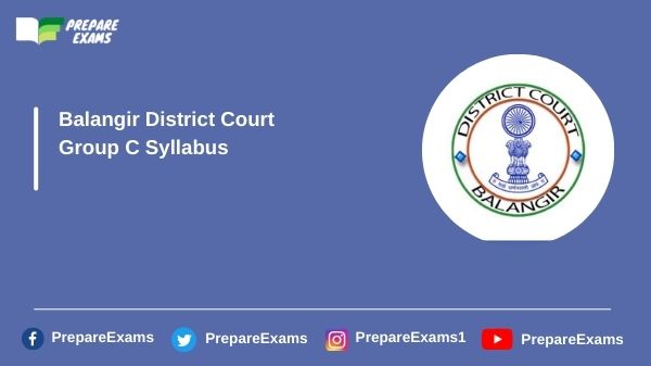 Balangir District Court Group C Syllabus
