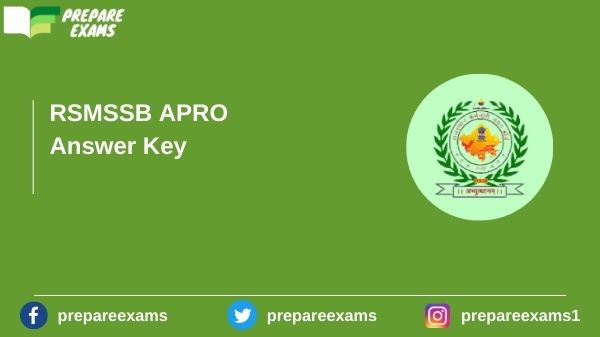 RSMSSB APRO Answer Key - PrepareExams