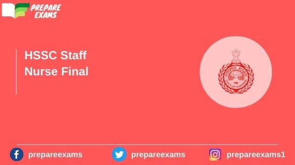 HSSC Staff Nurse Final Result - PrepareExams