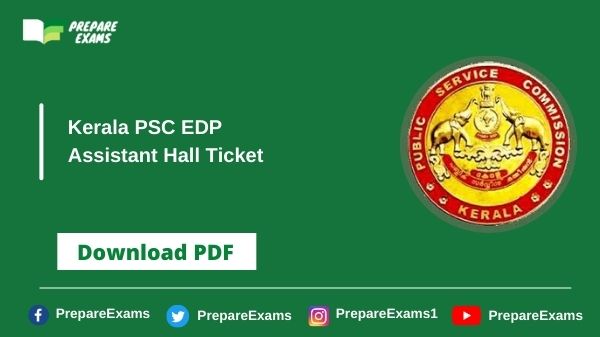 Kerala PSC EDP Assistant Hall Ticket