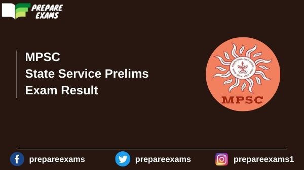 MPSC State Service Prelims Exam Result