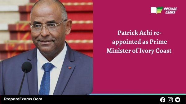 Patrick Achi re-appointed as Prime Minister of Ivory Coast
