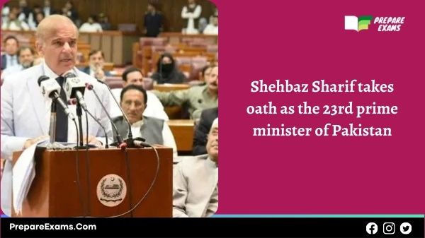 Shehbaz Sharif takes oath as the 23rd prime minister of Pakistan