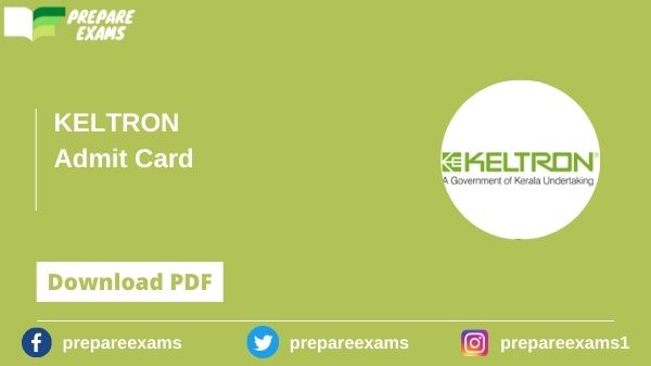 KELTRON Admit Card - PrepareExams