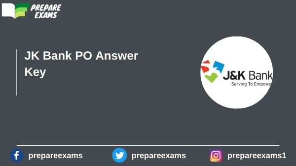 JK Bank PO Answer Key - PrepareExams