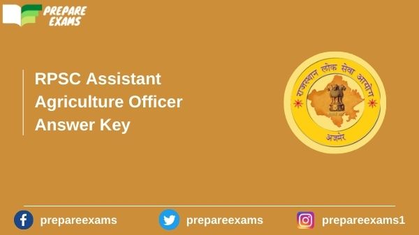 RPSC Assistant Agriculture Officer Answer Key - PrepareExams