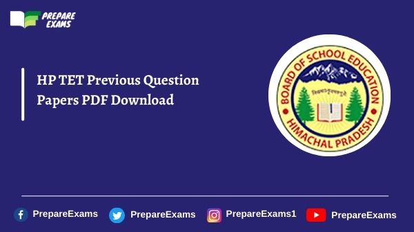 HP TET Previous Question Papers PDF Download