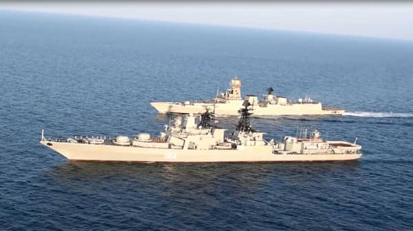 Indian Navy joins PASSEX Exercise with Russia in Arabian Sea