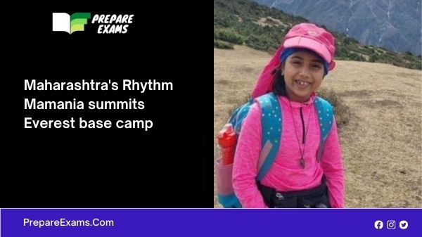 Maharashtra's Rhythm Mamania summits Everest base camp