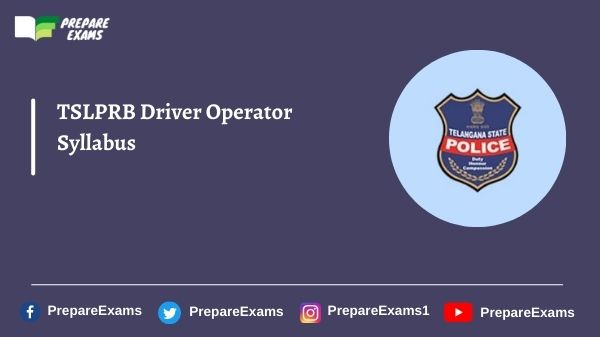 TSLPRB Driver Operator Syllabus