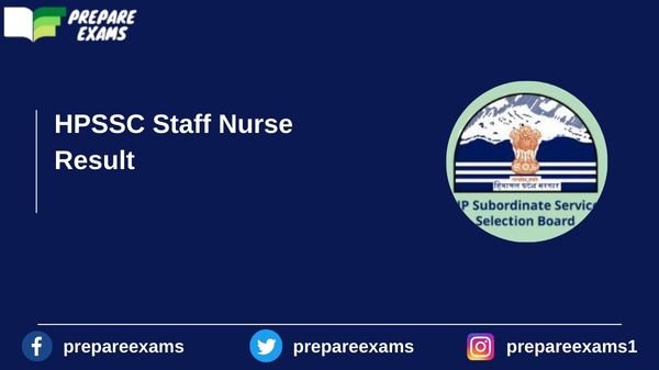 HPSSC Staff Nurse Result - PrepareExams