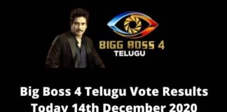 Big Boss 4 Telugu Vote Results Today 14th December 2020