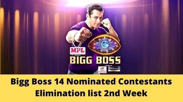 Bigg Boss 14 Nominated Contestants Elimination list 2nd Week