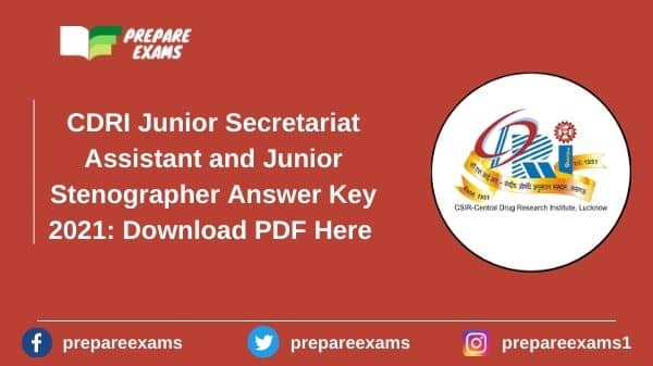 CDRI Junior Secretariat Assistant and Junior Stenographer Answer Key