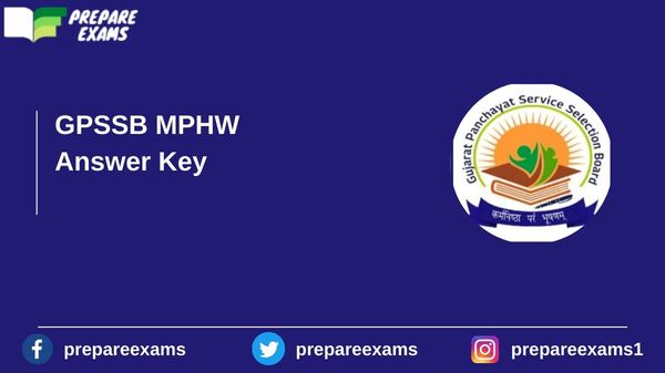GPSSB MPHW Answer Key - PrepareExams
