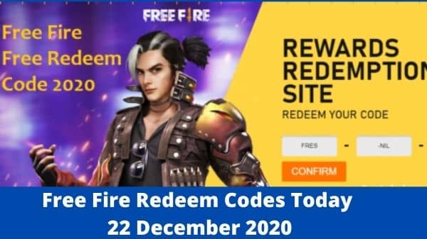Free Fire Redeem Codes Today 22 December 2020 -