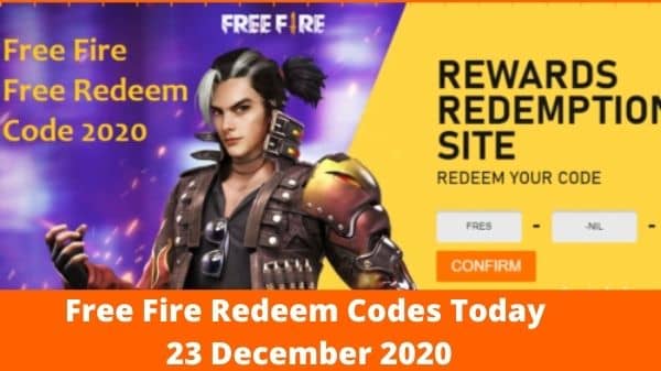 Free Fire Redeem Codes Today 23 December 2020 -