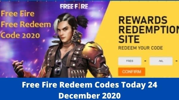 Free Fire Redeem Codes Today 24 December 2020