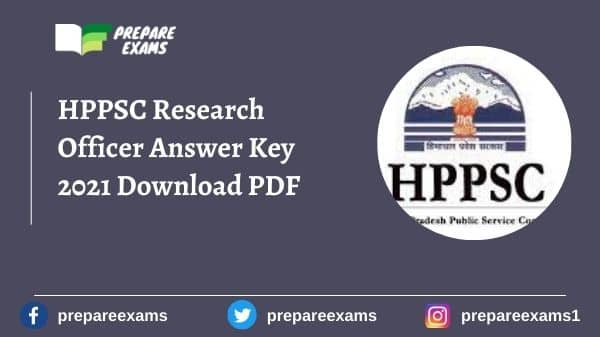 HPPSC Research Officer Answer Key 2021 Download PDF