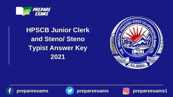 HPSCB Junior Clerk and Steno/ Steno Typist Answer Key