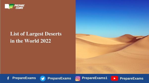 List of Largest Deserts in the World 2022