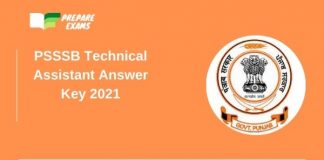 PSSSB Technical Assistant Answer Key
