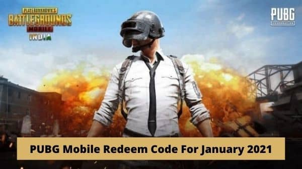 PUBG Mobile Redeem Code For January 2021