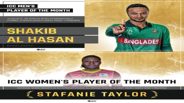 Stafanie Taylor and Shakib Al Hasan named ICC Player of the Month for July 2021