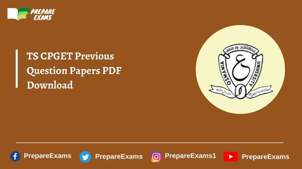 TS CPGET Previous Question Papers PDF Download