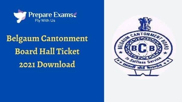 Belgaum Cantonment Board Hall Ticket 2021 Download