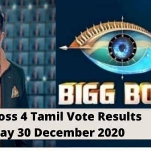 Bigg Boss 4 Tamil Vote Results Today 30 December 2020