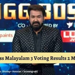 Bigg Boss Malayalam 3 Voting Results 2 May 2021