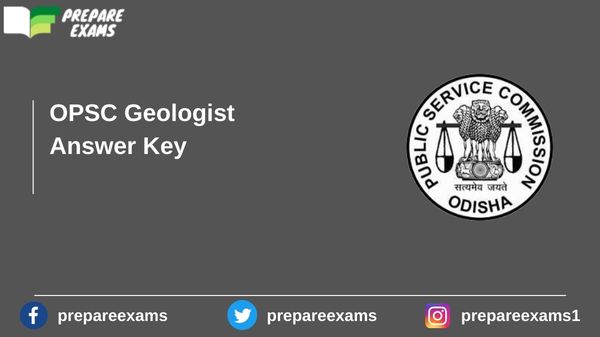 OPSC Geologist Answer Key - PrepareExams
