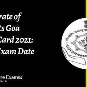 Directorate of Accounts Goa Admit Card 2021