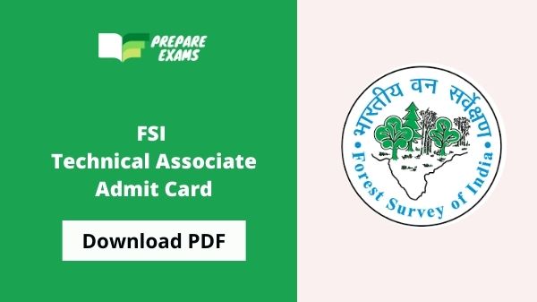 FSI Technical Associate Admit Card
