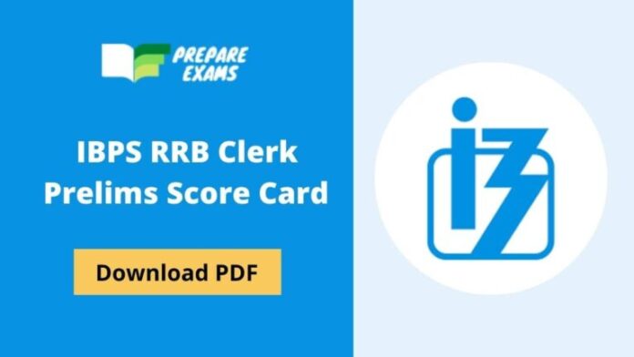 IBPS RRB Clerk Prelims Score Card 2021