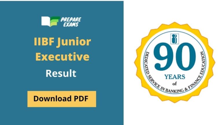 IIBF Junior Executive Result 2021