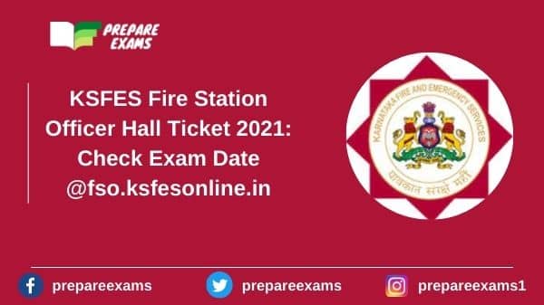 KSFES Fire Station Officer Hall Ticket 2021