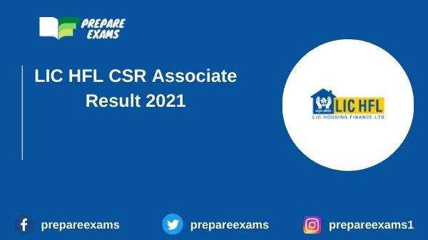 LIC HFL CSR Associate Result 2021