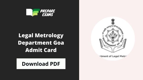 Legal Metrology Department Goa Admit Card