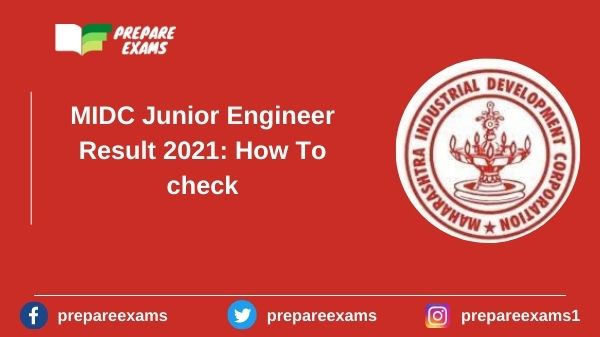 MIDC Junior Engineer Result 2021