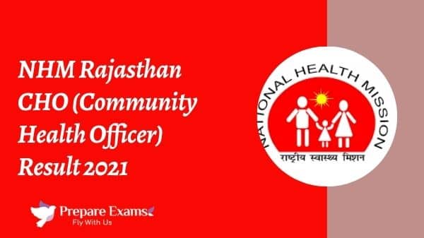 NHM Rajasthan CHO (Community Health Officer) Result 2021