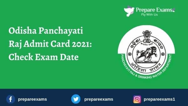 Odisha Panchayati Raj Admit Card 2021