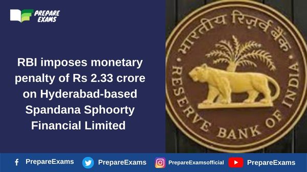 RBI imposes monetary penalty of Rs 2.33 crore on Hyderabad-based Spandana Sphoorty Financial Limited
